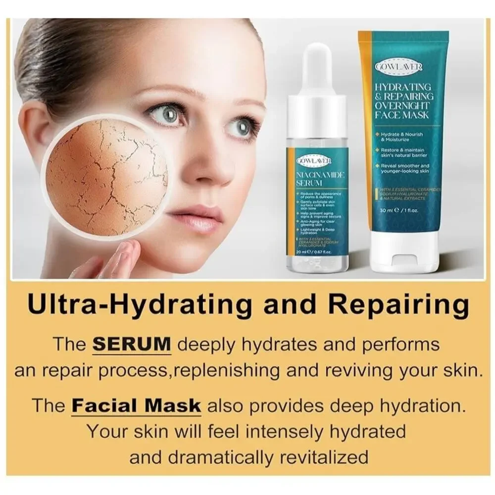 NEW Gowlaver Deep Hydration Repairing Skin Care Set | 6-Piece Kit | Gift Travel‎